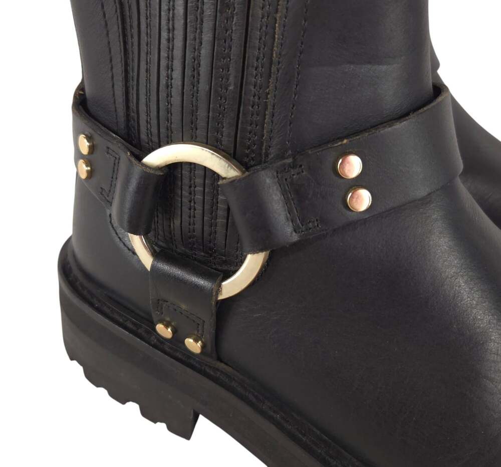 AllSaints Maddie Biker Boots US 10 EU 40 Womens Black Leather $350 - Picture 5 of 13